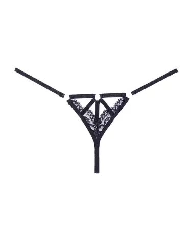 Allure Lace Thong noir en dentelle élégante-3