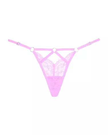 String dentelle rose Allure, taille unique, confort et style-2