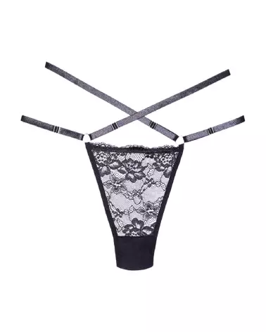 String Cherished en dentelle noire de Allure, lingerie élégante taille unique-2