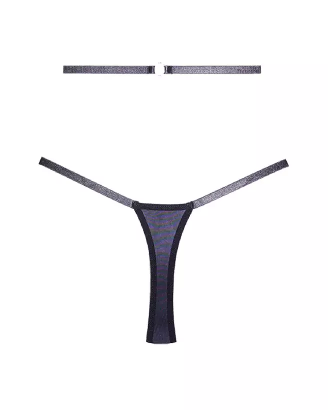 String Cherished en dentelle noire de Allure, lingerie élégante taille unique-3