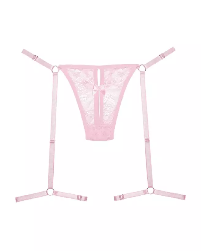 Allure Lace Thong Pink - Lingerie Élégante en Dentelle-2
