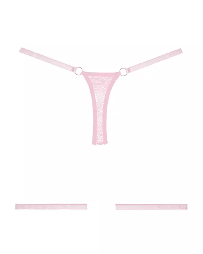 Allure Lace Thong Pink - Lingerie Élégante en Dentelle-3