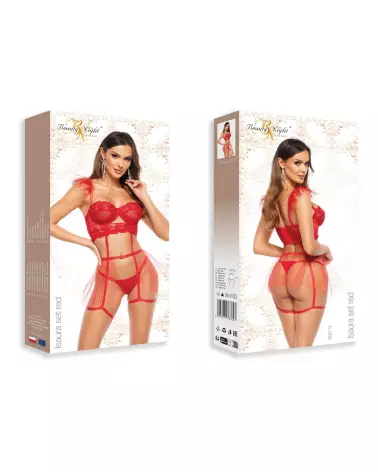 Isaura Ensemble 2 Pièces Rouge par Beauty Night - Lingerie Luxueuse et Sensuelle-18