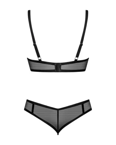 Ensemble de lingerie Obsessive noir 2 pièces, style élégant et séduisant-9