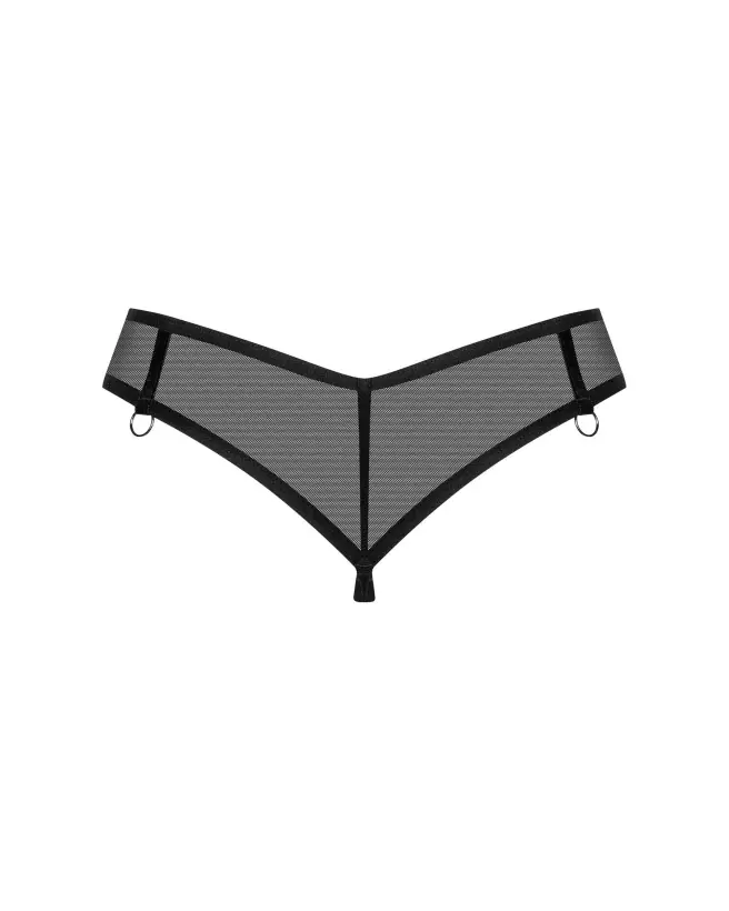 Glandez String Noir Obsessive, Lingerie Élégante et Confortable-12