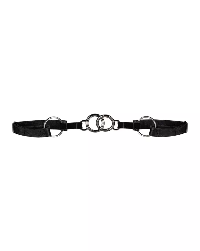 Menottes noires Obsessive pour jeux de rôle et BDSM-9