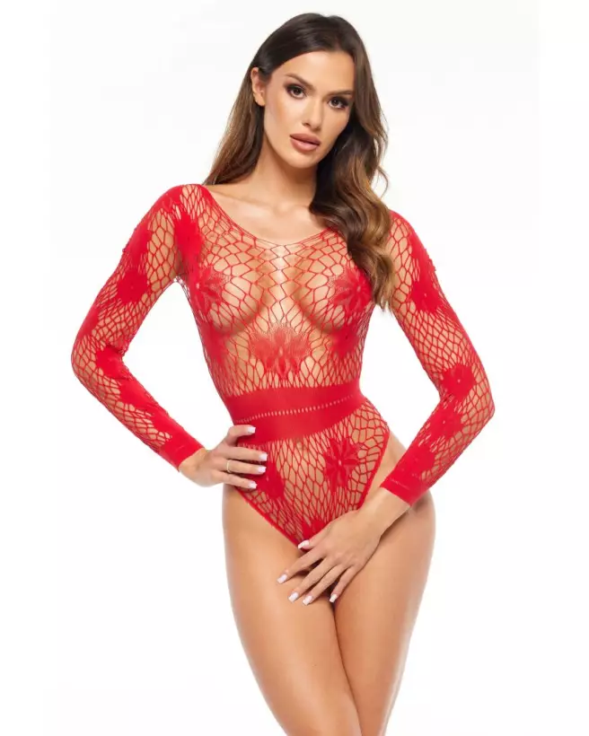 Image du Regina Body Rouge par Beauty Night, lingerie rouge sensuelle-1