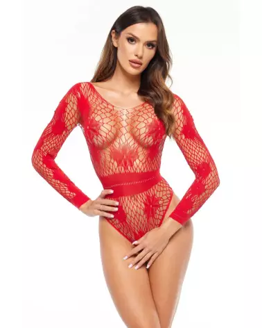 Image du Regina Body Rouge par Beauty Night, lingerie rouge sensuelle-1