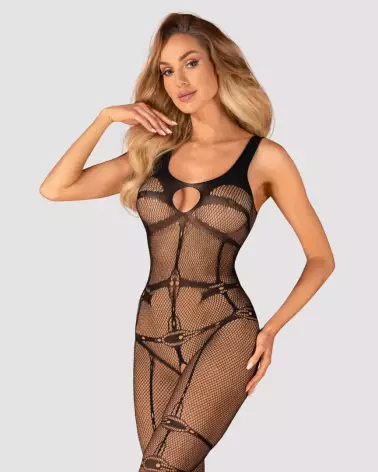 Photo du Bodystocking N123 Noir par Obsessive, lingerie élégante et séduisante-5