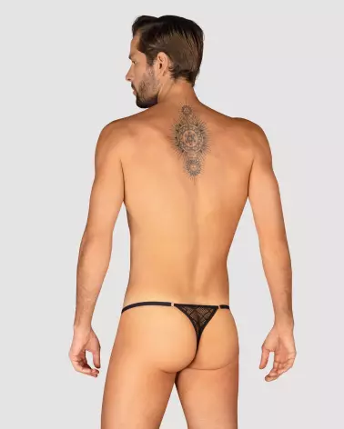 Severio String Noir Obsessive, lingerie masculine élégante et confortable-10