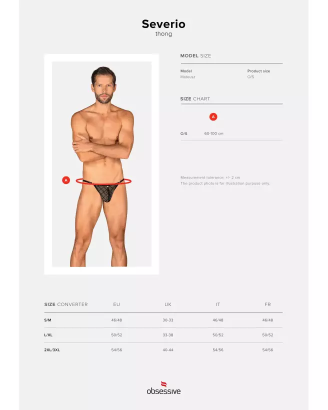 Severio String Noir Obsessive, lingerie masculine élégante et confortable-13