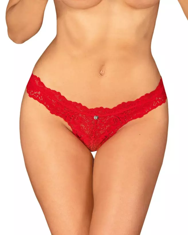 Image du string Amor Cherris rouge par Obsessive, lingerie élégante et séduisante-3
