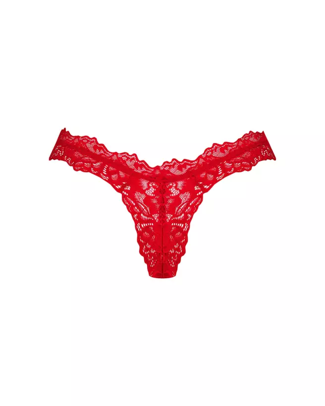 Image du string Amor Cherris rouge par Obsessive, lingerie élégante et séduisante-12
