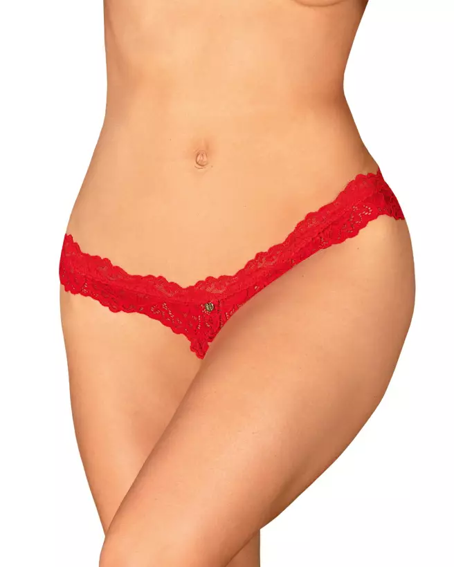 String ouvert Amor Cherris rouge par Obsessive, lingerie séduisante et sensuelle-3