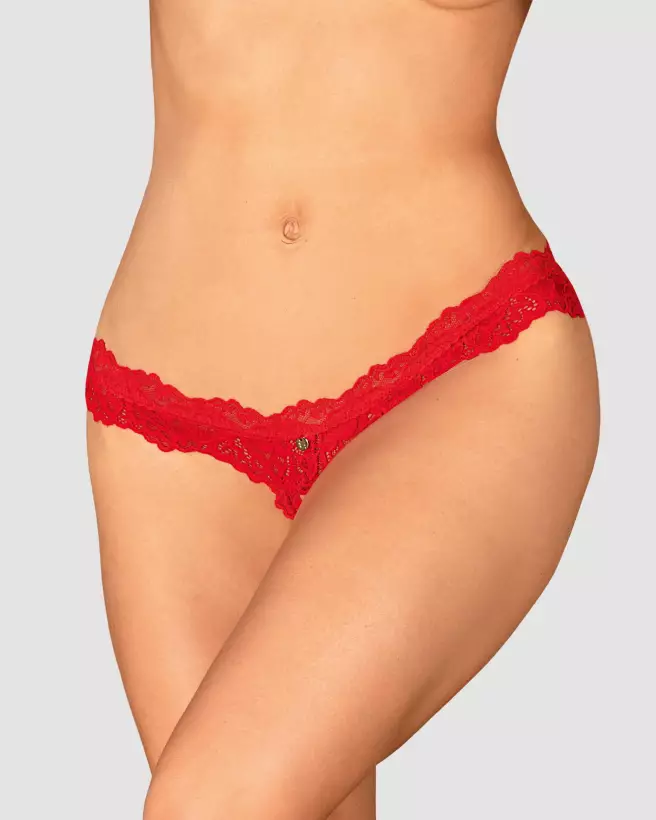 String ouvert Amor Cherris rouge par Obsessive, lingerie séduisante et sensuelle-9