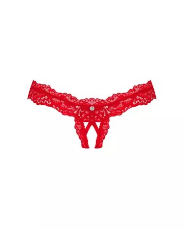 String ouvert Amor Cherris rouge par Obsessive, lingerie séduisante et sensuelle-11