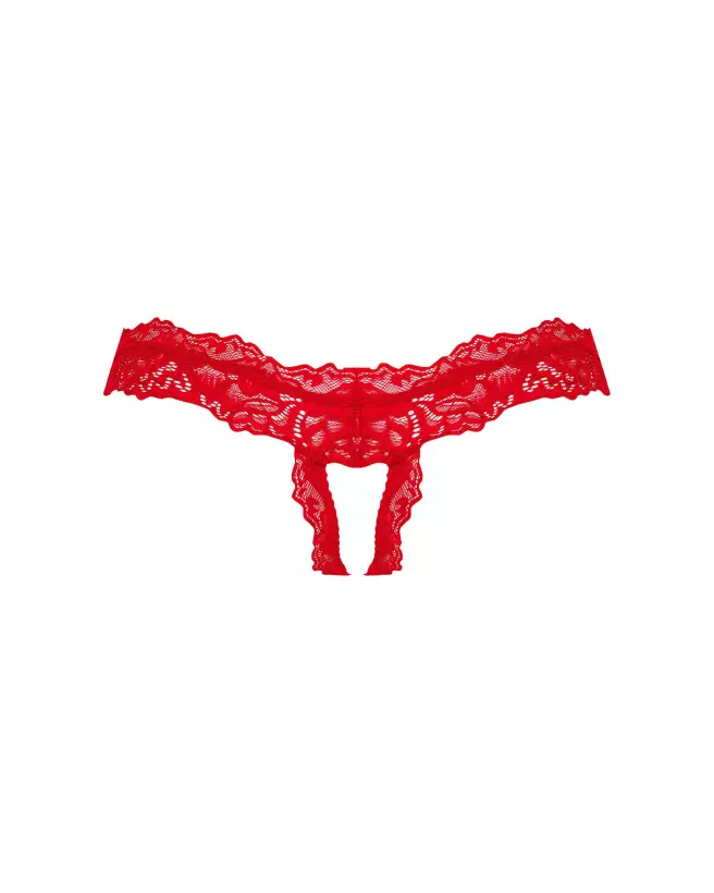 String ouvert Amor Cherris rouge par Obsessive, lingerie séduisante et sensuelle-12