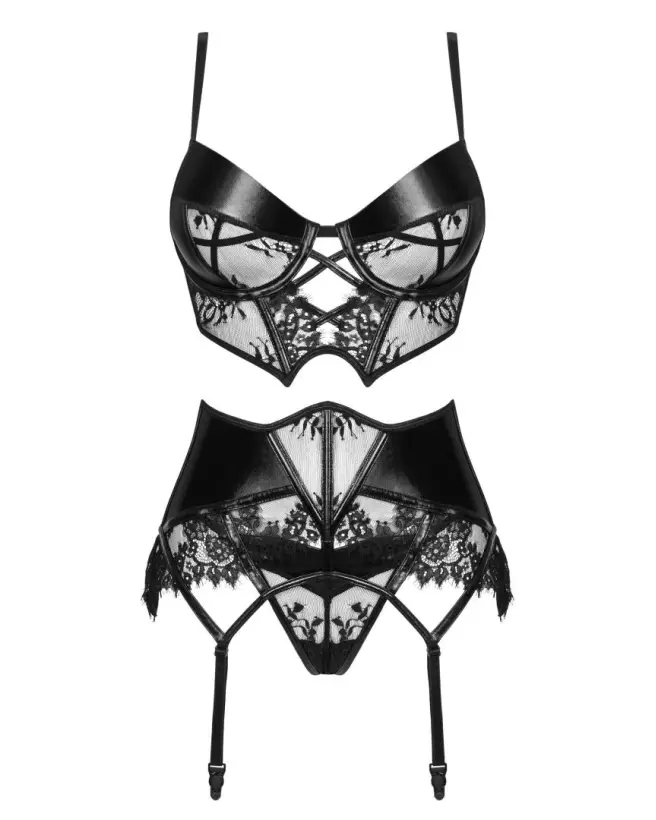 Photo de l'ensemble Leonela noir par Beauty Night, lingerie élégante et confortable-7