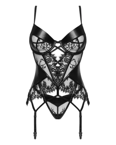 Photo du Leonela Corset Noir par Beauty Night, guêpière élégante et serre-taille sophistiqué-5