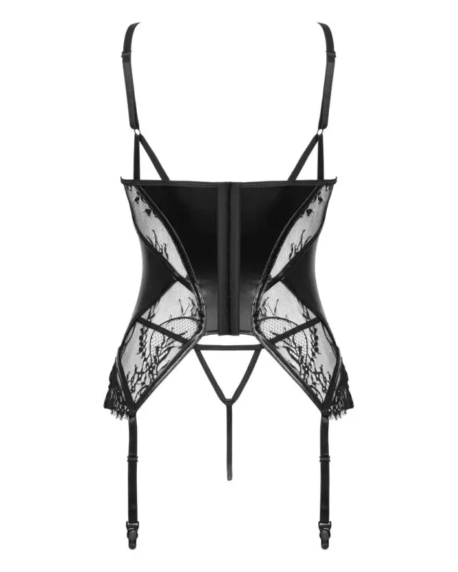 Photo du Leonela Corset Noir par Beauty Night, guêpière élégante et serre-taille sophistiqué-6