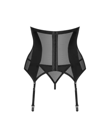 Chic Amoria corset et string noir de Obsessive en guêpière corset et serre-taille-8