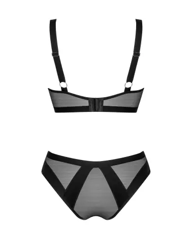 Photo de l'ensemble Chic Amoria noir par Obsessive, lingerie de luxe élégante et séduisante-8