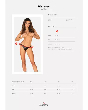Culotte Viranes noire Obsessive, lingerie féminine élégante et confortable-10