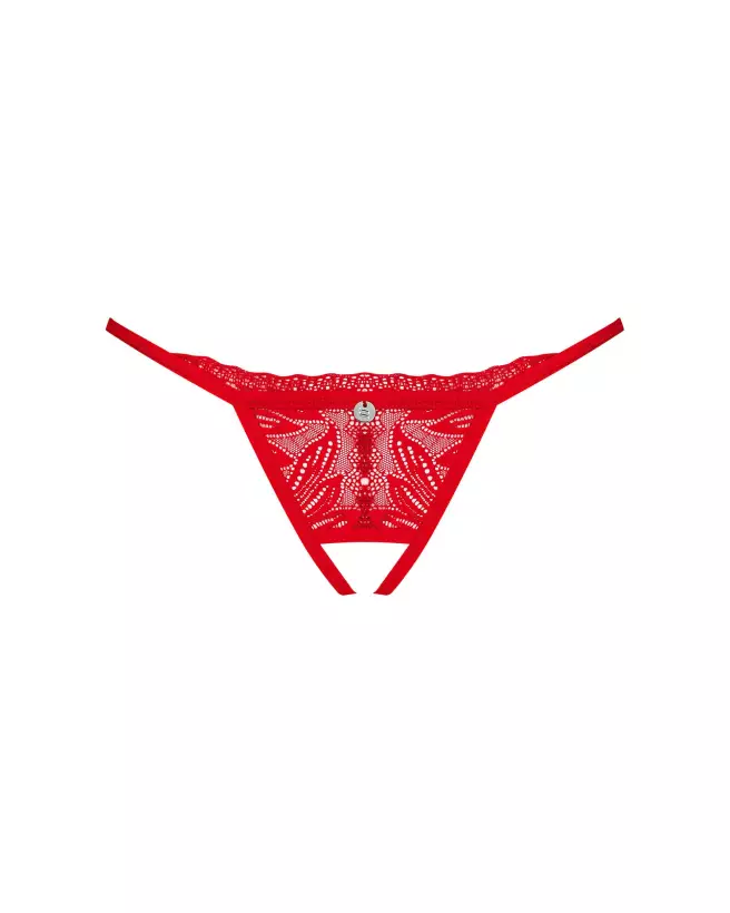 String Ouvert ChiliSa Rouge par Obsessive - Lingerie sexy et élégante-11