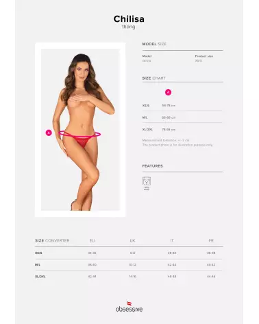 String Ouvert ChiliSa Rouge par Obsessive - Lingerie sexy et élégante-13