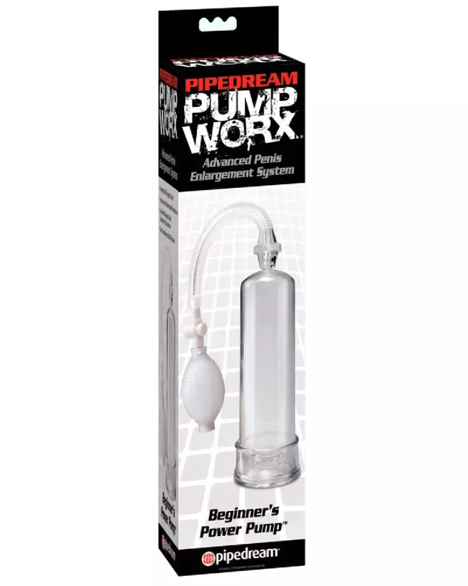 Image de la PW Beginner's Power Pump Clear de Pump Worx, pompe à pénis pour débutants-1