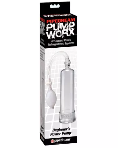 Image de la PW Beginner's Power Pump Clear de Pump Worx, pompe à pénis pour débutants-1