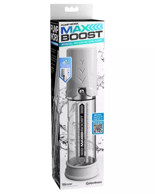 Pump Worx Boost White pompe à pénis pour performance et confort-1