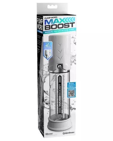 Pump Worx Boost White pompe à pénis pour performance et confort-1