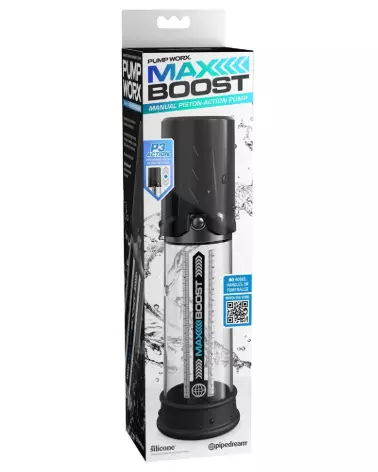 Pump Worx Max Boost Black pompe à pénis haute performance-1