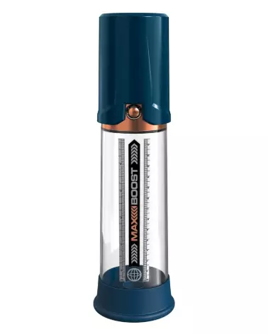 Pompe à pénis Pump Worx Max Boost Blue pour amélioration performance-2