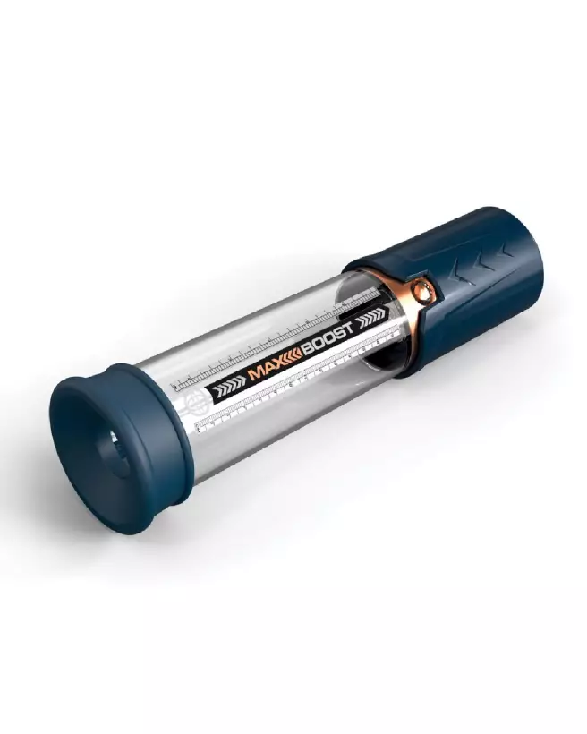 Pompe à pénis Pump Worx Max Boost Blue pour amélioration performance-4