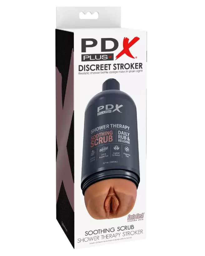 Image du Masturbateur PDX Plus Shower Soothing Tan, sensation réaliste et facile à nettoyer-1