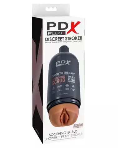 Image du Masturbateur PDX Plus Shower Soothing Tan, sensation réaliste et facile à nettoyer-1