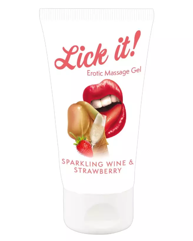 Image de Lick it! Wine-Strawberry 50 ml pour plaisir oral aux saveurs de vin et fraise-1