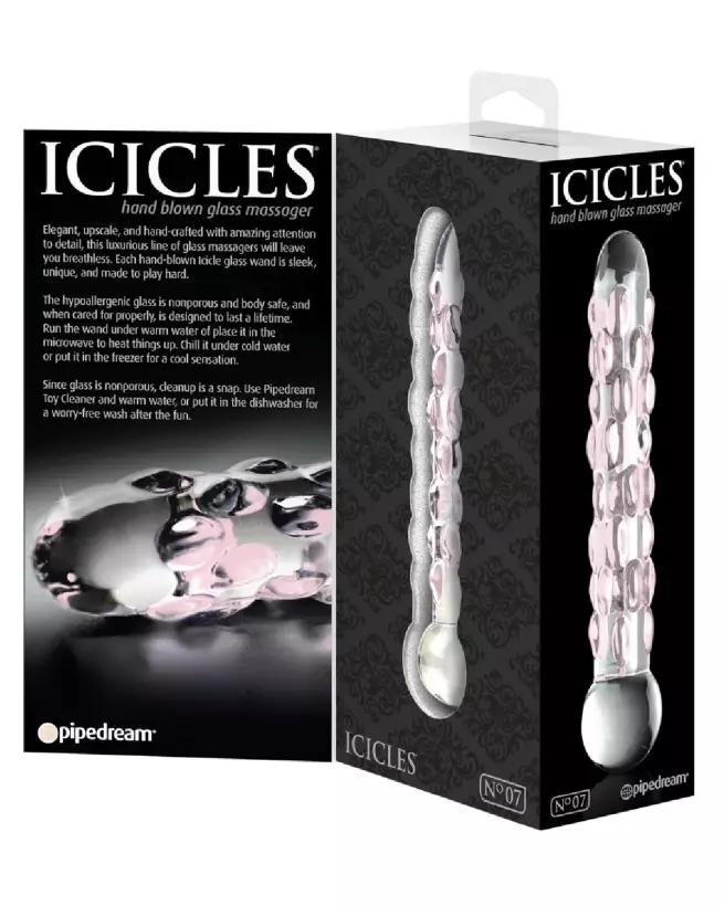 Icicles No. 7 sextoy en verre artisanal pour stimulation et plaisir-6