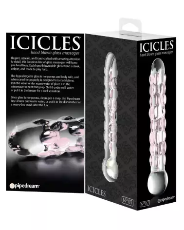 Icicles No. 7 sextoy en verre artisanal pour stimulation et plaisir-6