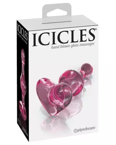 Image du sextoy en verre Icicles No. 75, design rose élégant et ergonomique-1