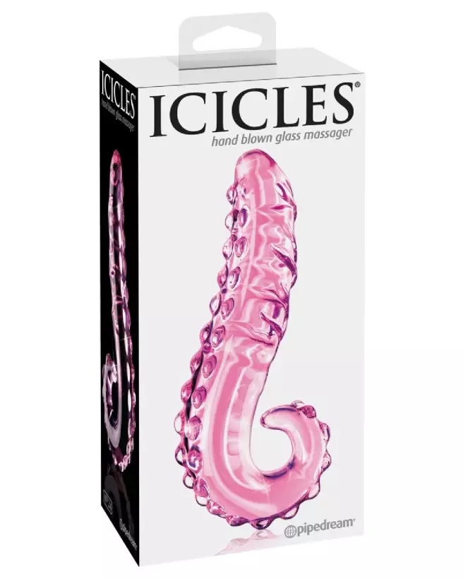 Icicles No. 24 Pink Sextoy en Verre Haut de Gamme-1