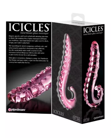 Icicles No. 24 Pink Sextoy en Verre Haut de Gamme-7