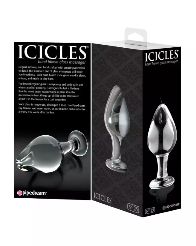 Icicles No 25 sextoy en verre clair haute qualité-6