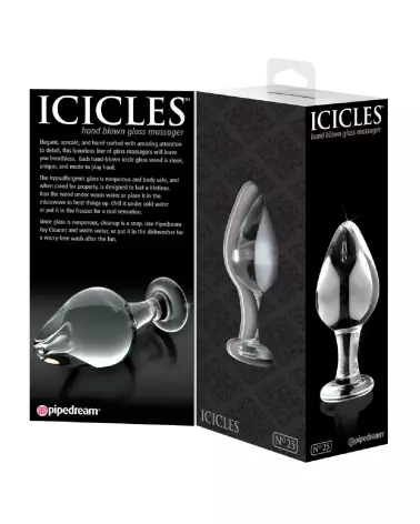 Icicles No 25 sextoy en verre clair haute qualité-6