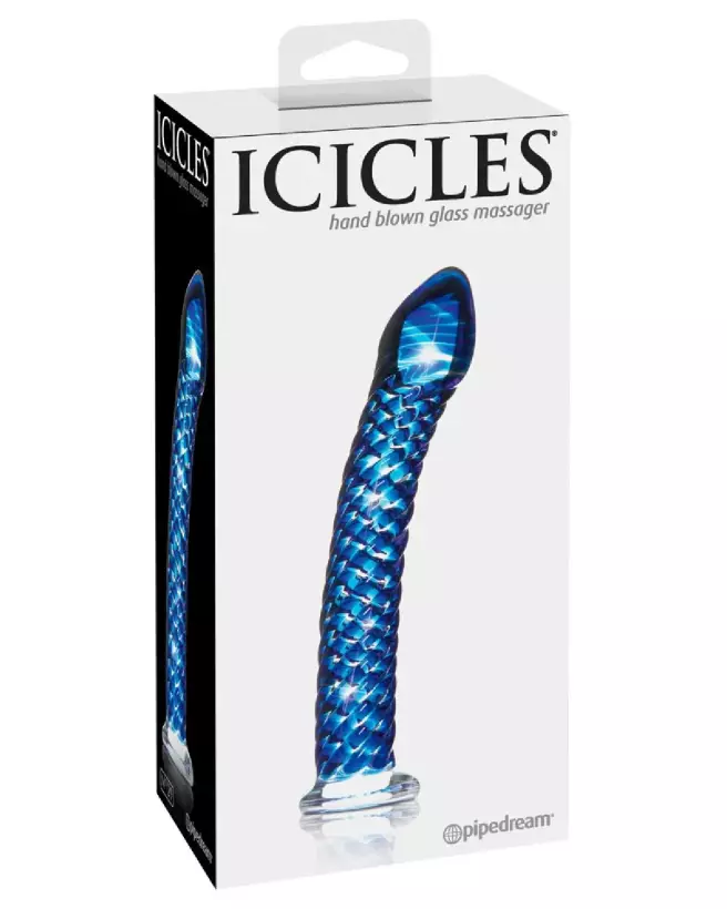 Image du sextoy Icicles No. 29 Blue en verre, élégant et durable-1