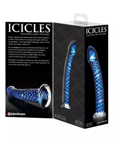 Image du sextoy Icicles No. 29 Blue en verre, élégant et durable-6