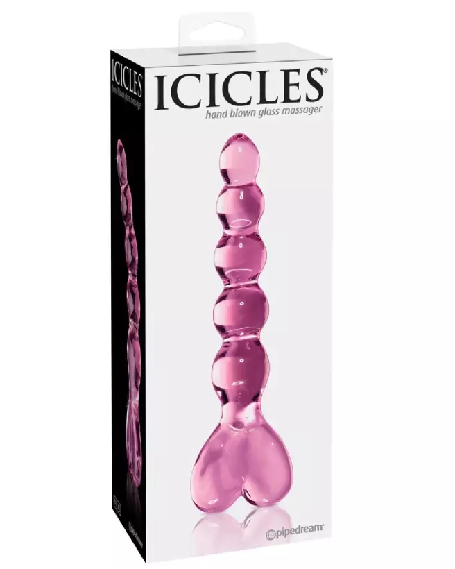 Icicles No. 43 Pink sextoy en verre de luxe pour stimulation précise-1