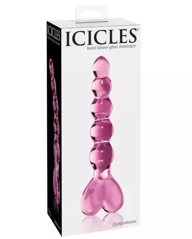 Icicles No. 43 Pink sextoy en verre de luxe pour stimulation précise-1